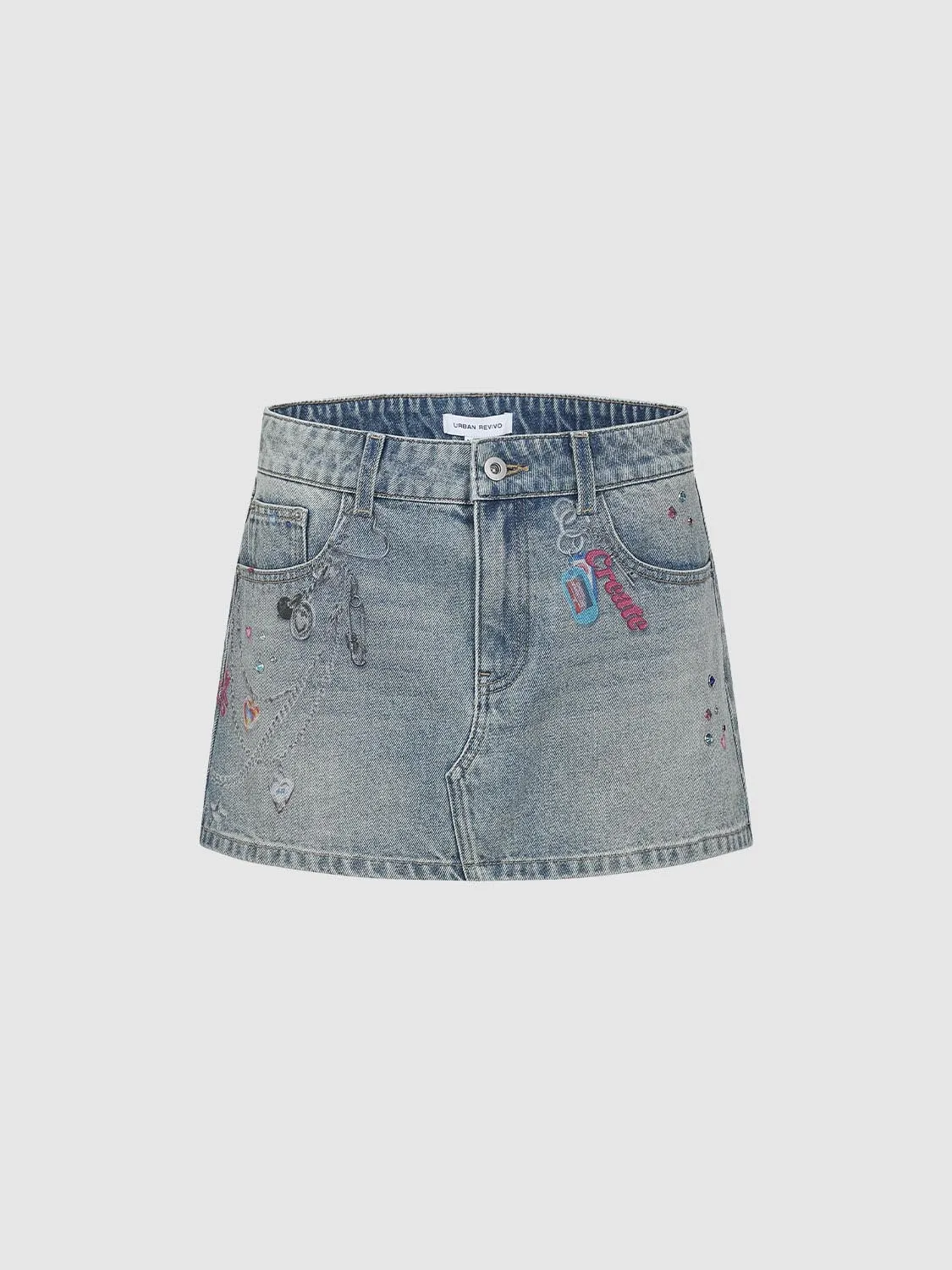 Denim Mini Skirts sold by Urban Revivo