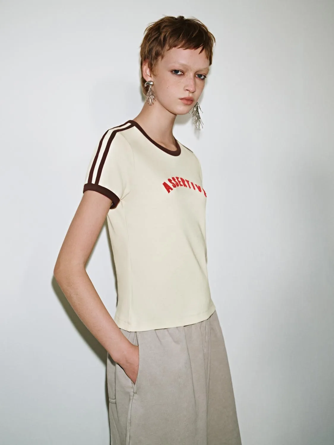 Cropped Short Sleeve T-Shirts sold by Urban Revivo product image thumbnail 2