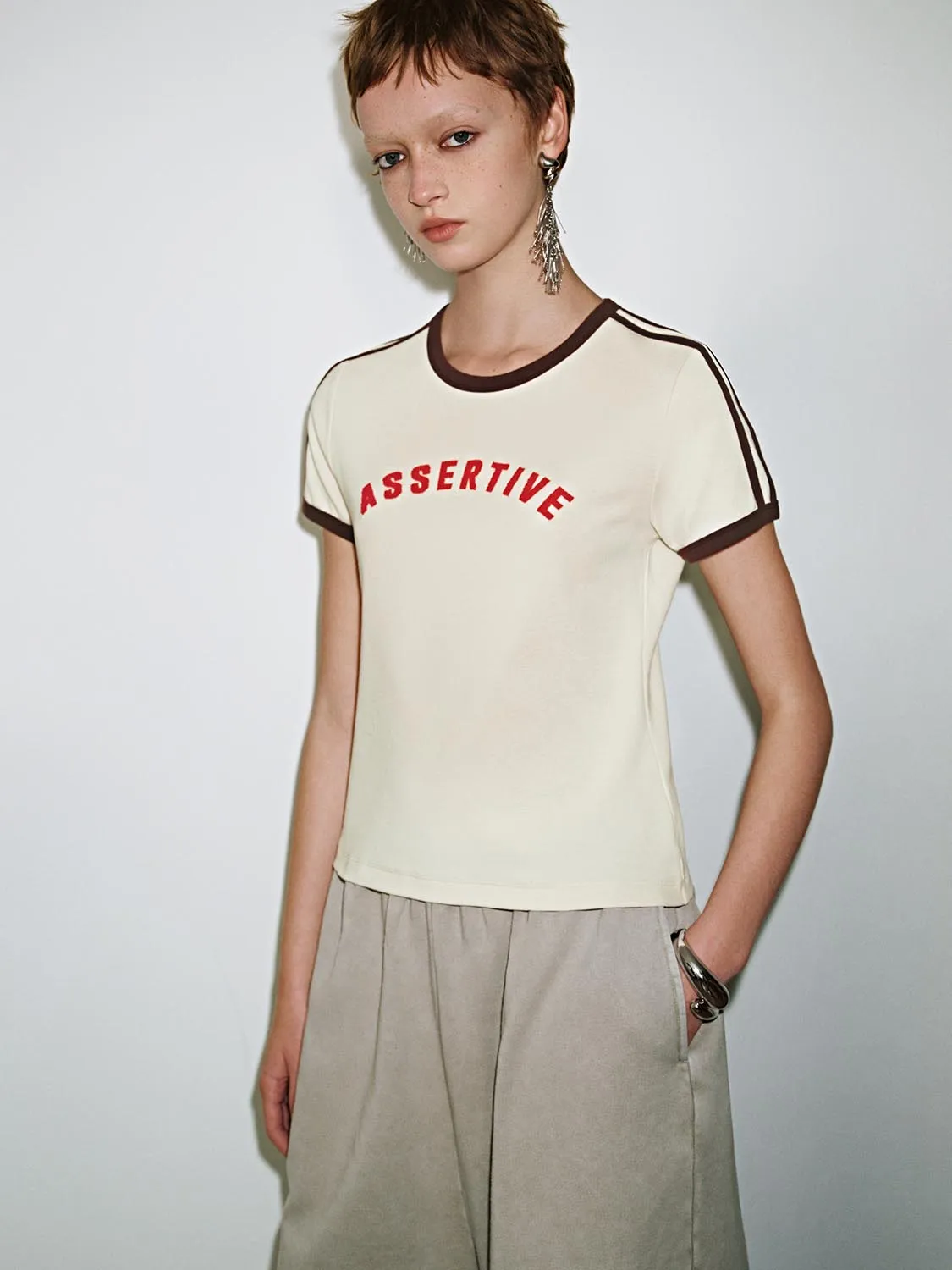 Cropped Short Sleeve T-Shirts sold by Urban Revivo