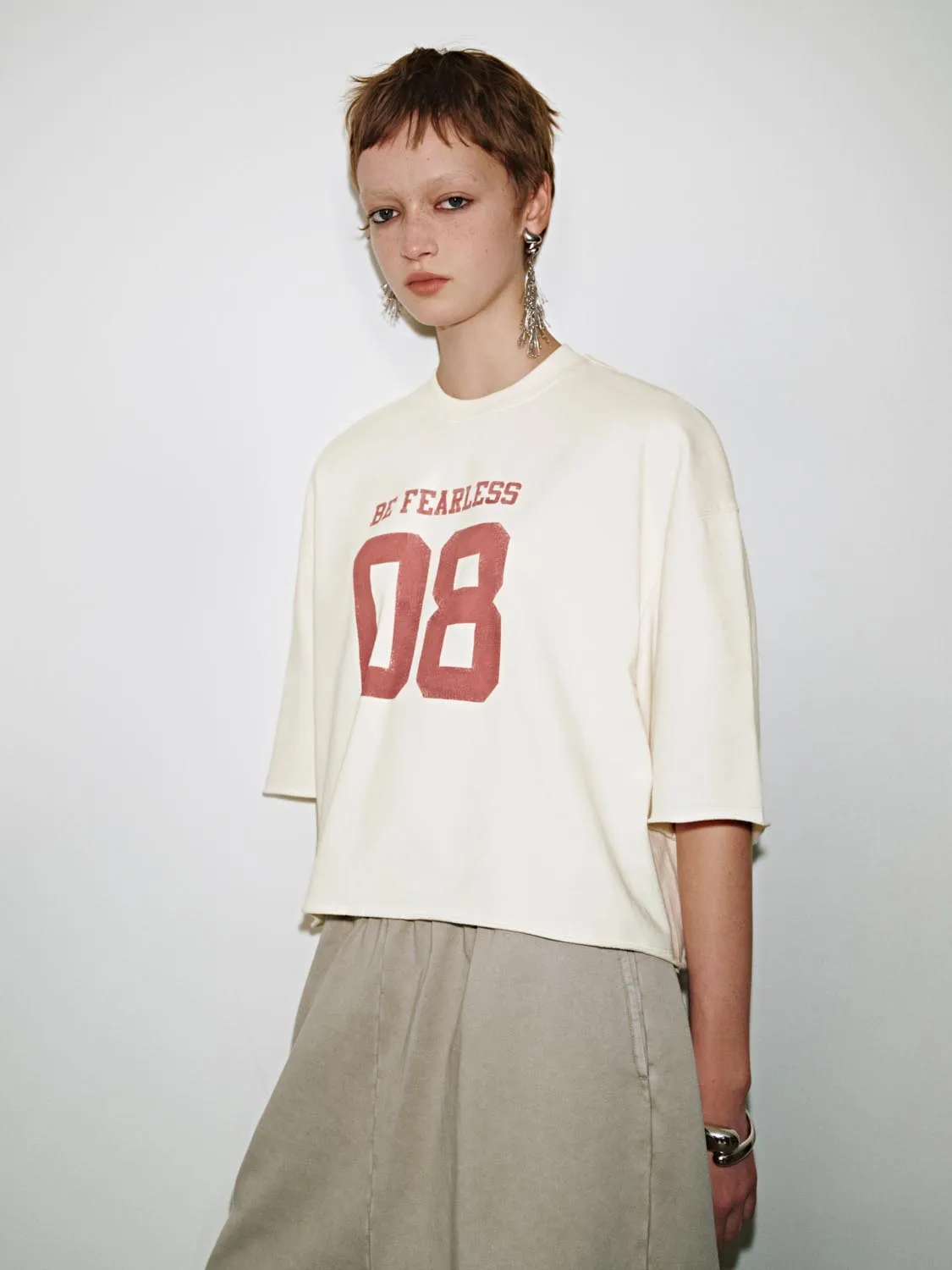 Cropped Short Sleeve T-Shirts sold by Urban Revivo product image thumbnail 2