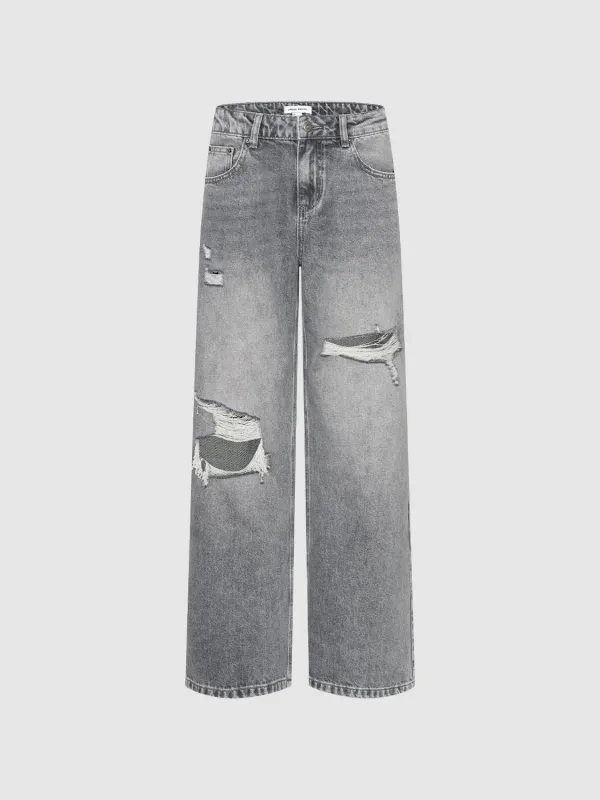 Ripped Denim Jeans sold by Urban Revivo