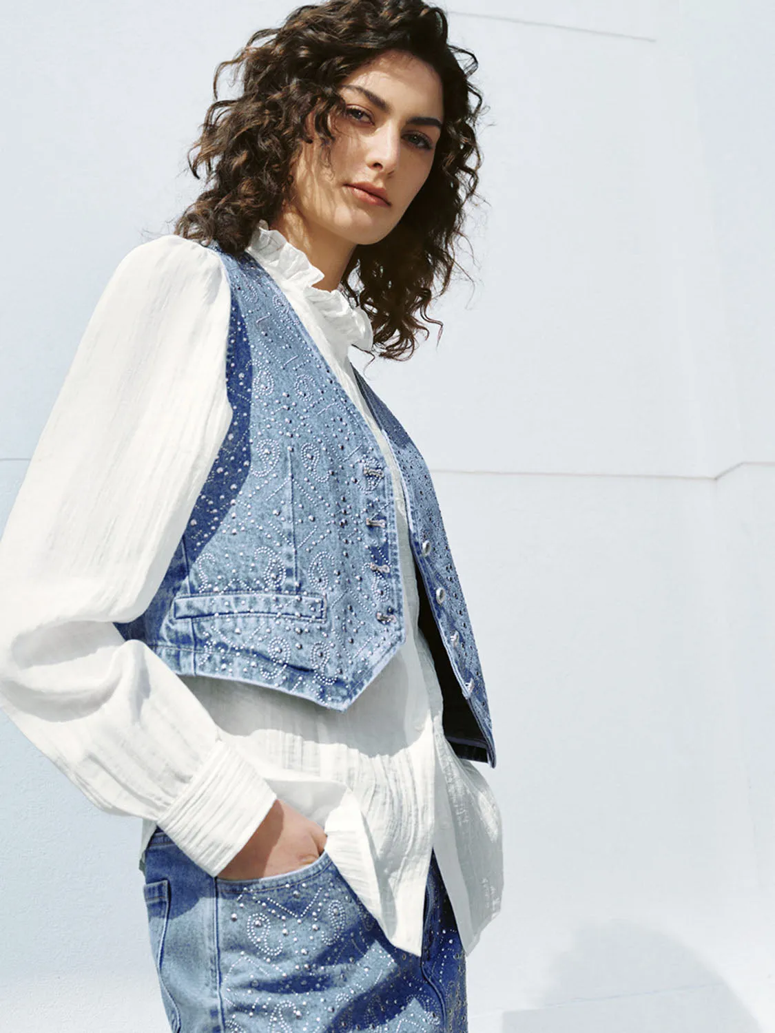 Denim Waistcoats sold by Urban Revivo product image thumbnail 3