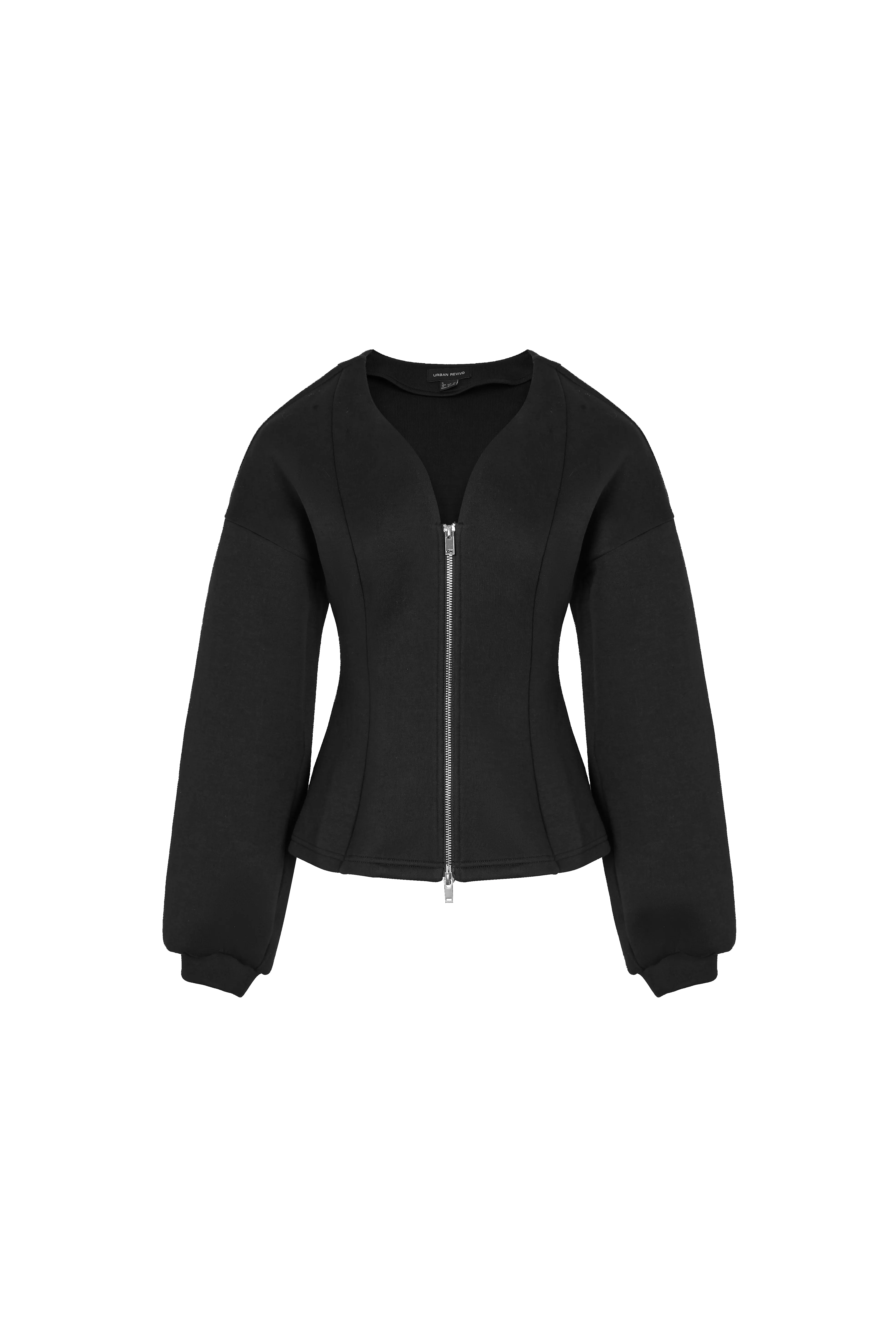 V-Neck Zip Up Front Jackets sold by Urban Revivo product image thumbnail 3