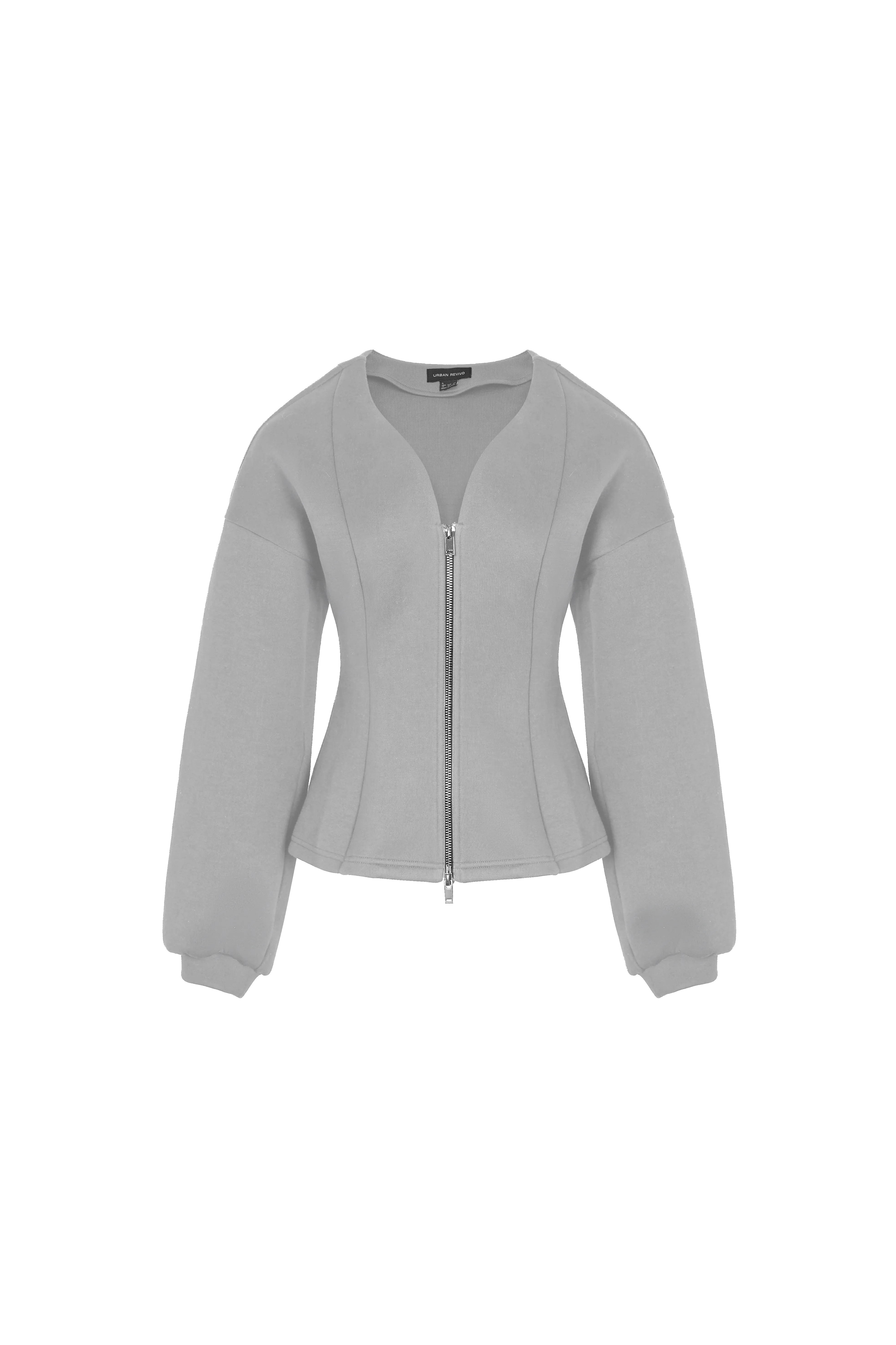 V-Neck Zip Up Front Jackets sold by Urban Revivo product image thumbnail 5