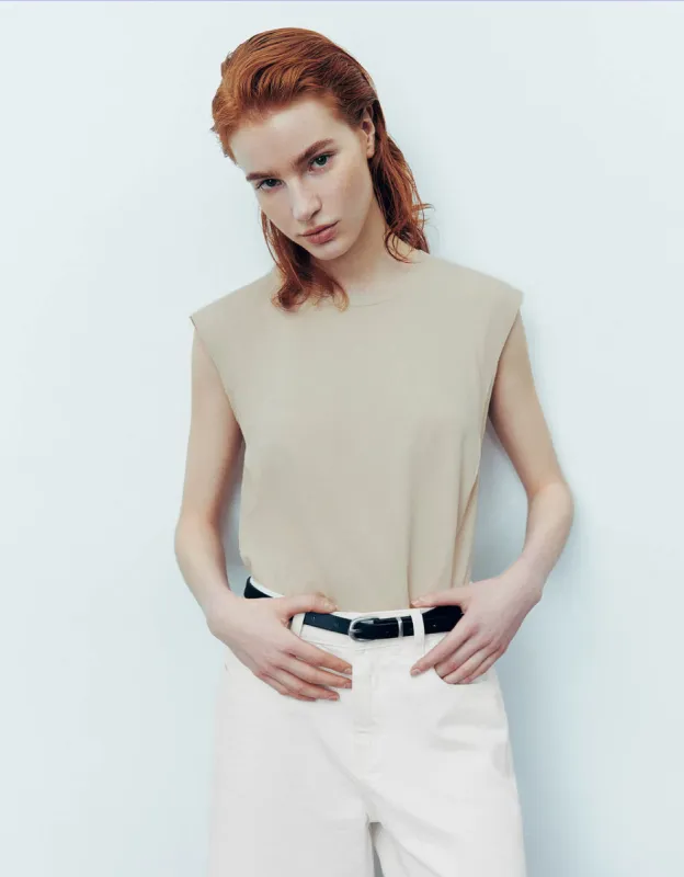 Crew Neck Tank Top sold by Urban Revivo