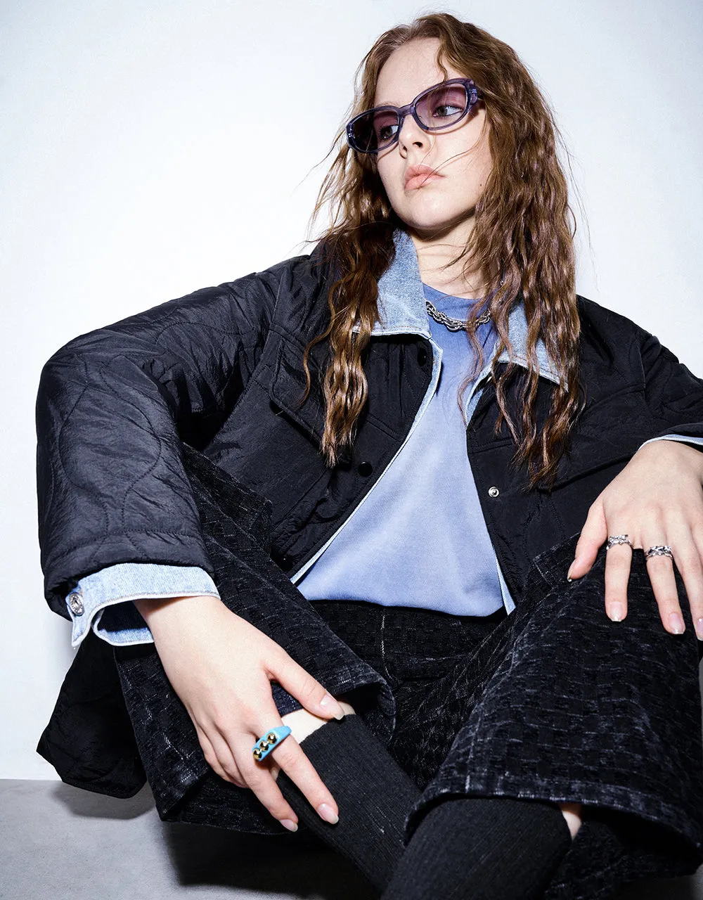 Drop Shoulder Sleeve Padded Coat sold by Urban Revivo product image thumbnail 3