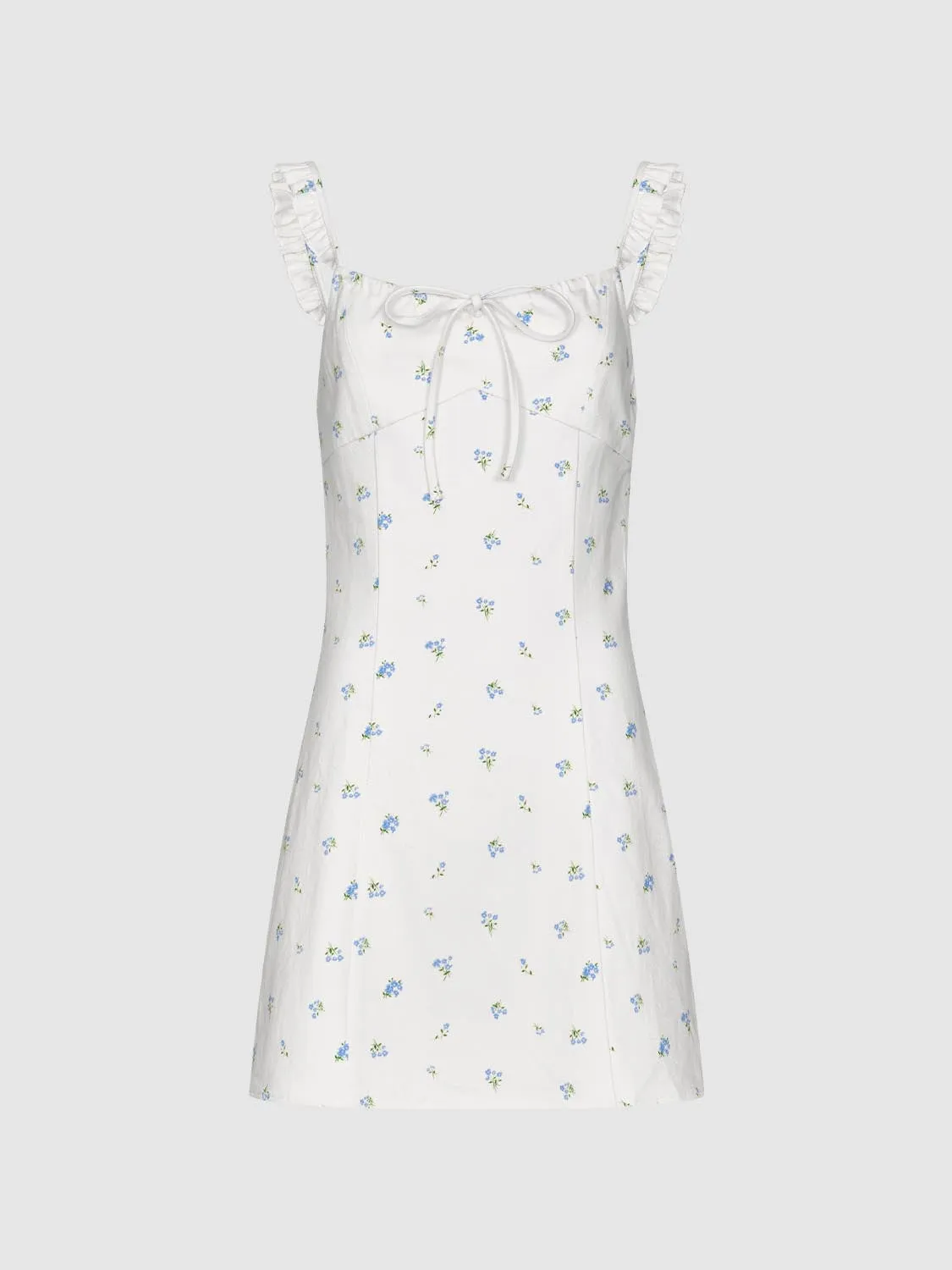 Wide Strap Floral Denim Dresses sold by Urban Revivo