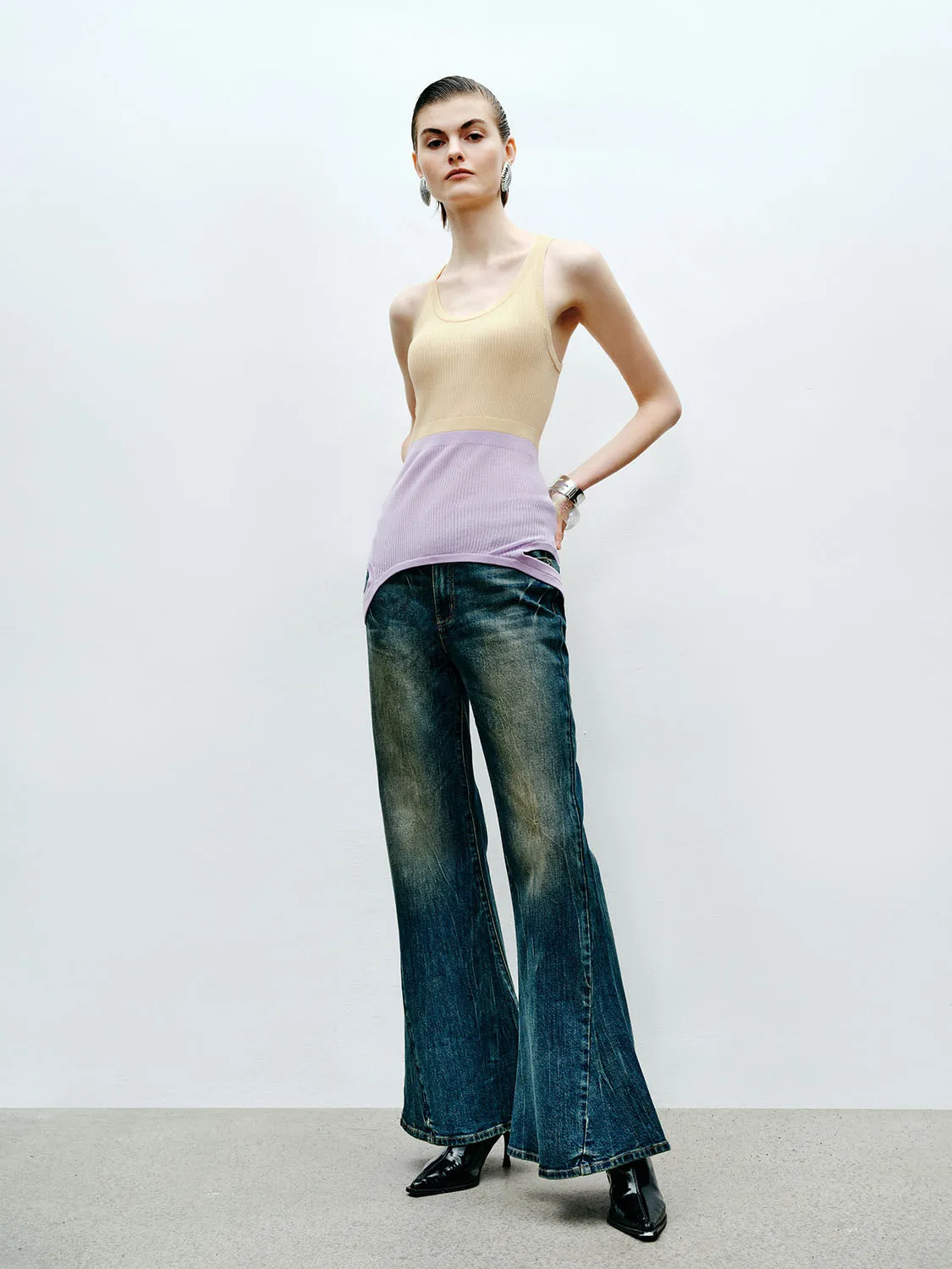 Sleeveless Knitted T-Shirts sold by Urban Revivo product image thumbnail 4