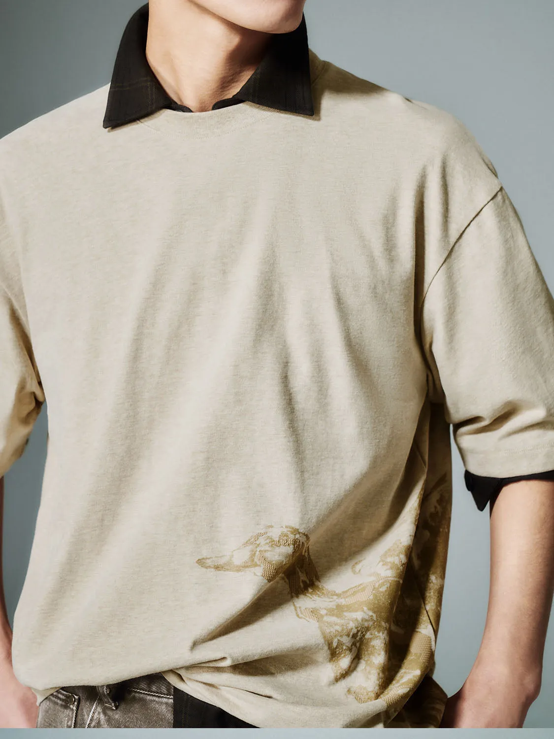 Crew Neck T-Shirts sold by Urban Revivo product image thumbnail 4