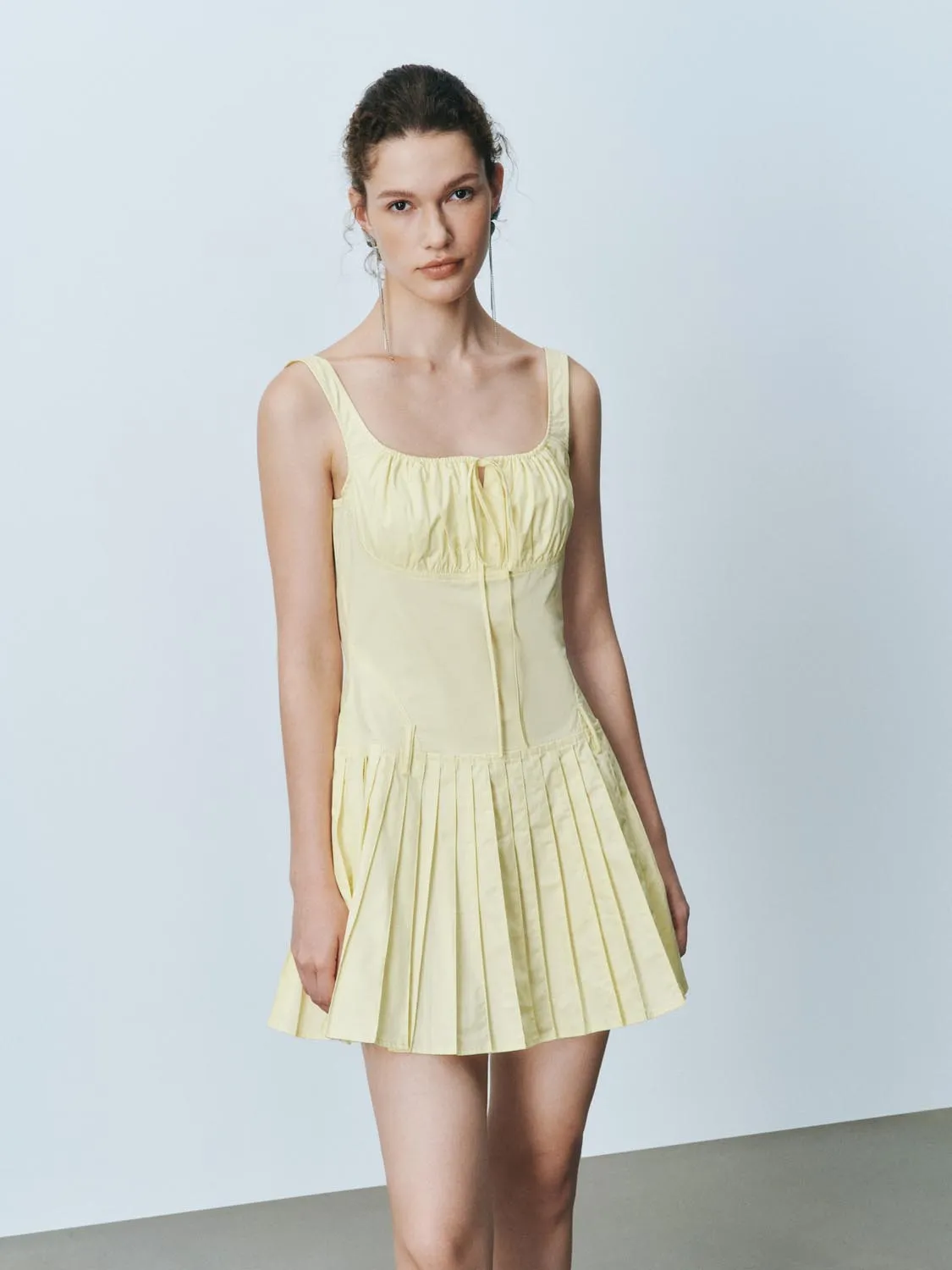 Pleated A-Line Mini Dresses sold by Urban Revivo