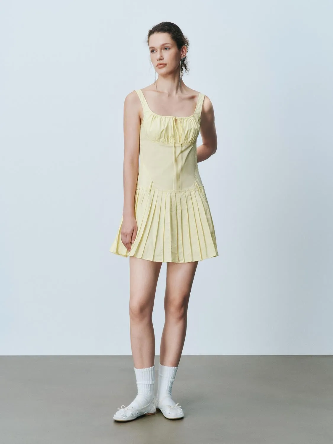 Pleated A-Line Mini Dresses sold by Urban Revivo product image thumbnail 5