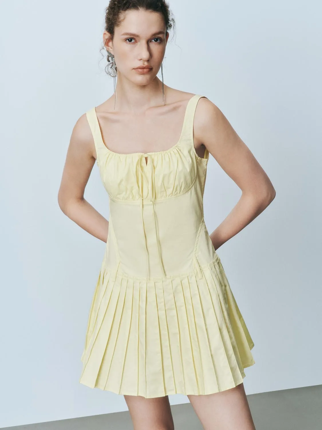Pleated A-Line Mini Dresses sold by Urban Revivo product image thumbnail 2