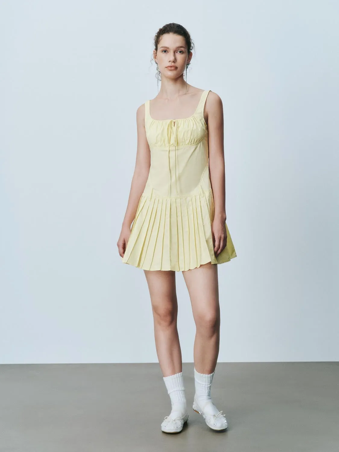 Pleated A-Line Mini Dresses sold by Urban Revivo product image thumbnail 4