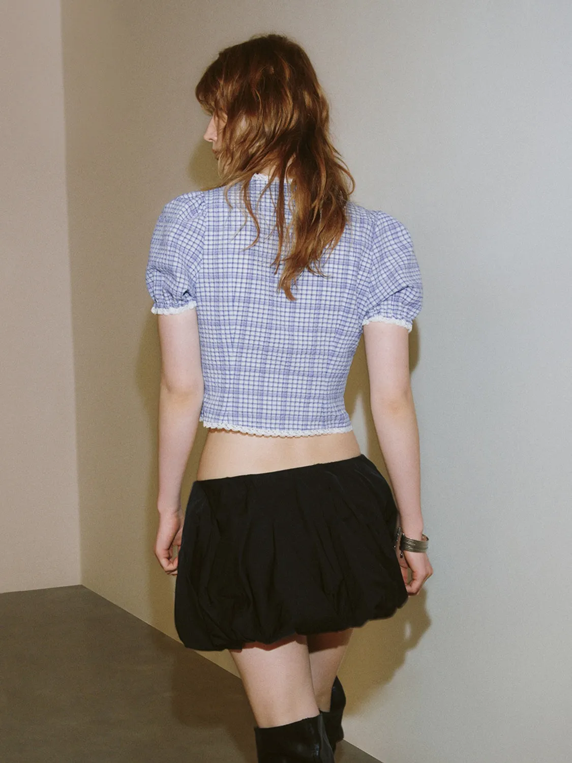 Cropped Plaid Blouses sold by Urban Revivo product image thumbnail 2