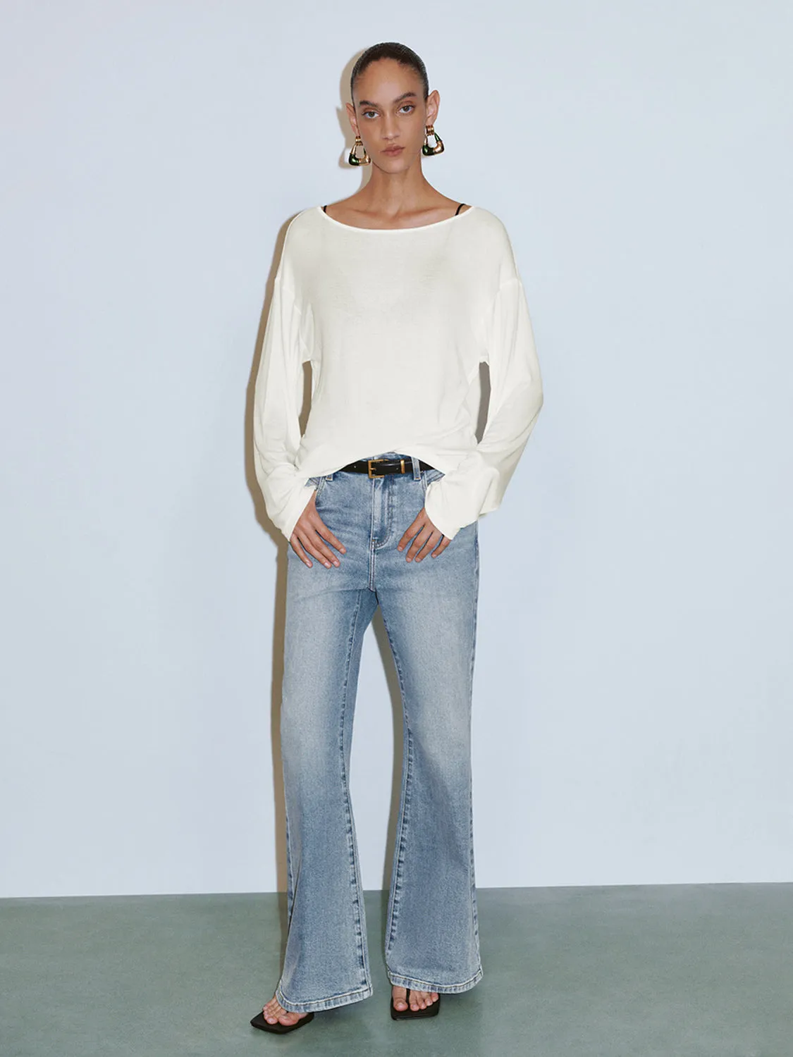 Long Sleeve Shirred T-Shirts sold by Urban Revivo product image thumbnail 4