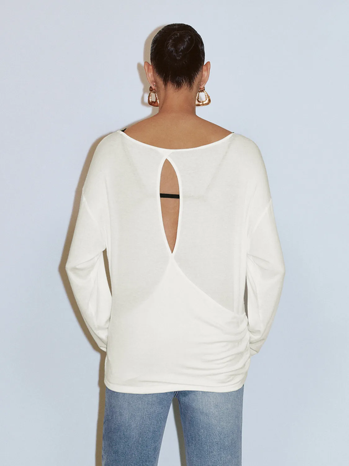 Long Sleeve Shirred T-Shirts sold by Urban Revivo product image thumbnail 2