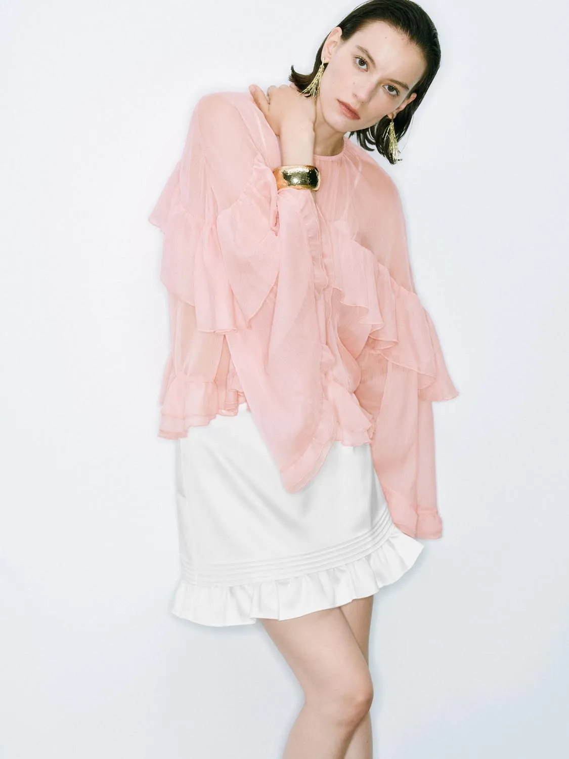 Ruffle Overhead Shirt sold by Urban Revivo product image thumbnail 2