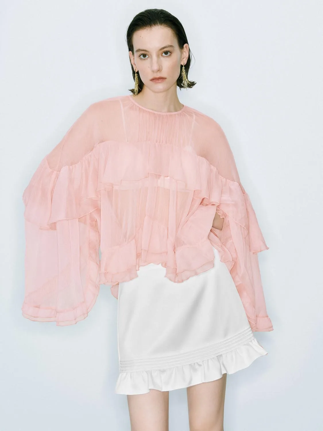 Ruffle Overhead Shirt sold by Urban Revivo