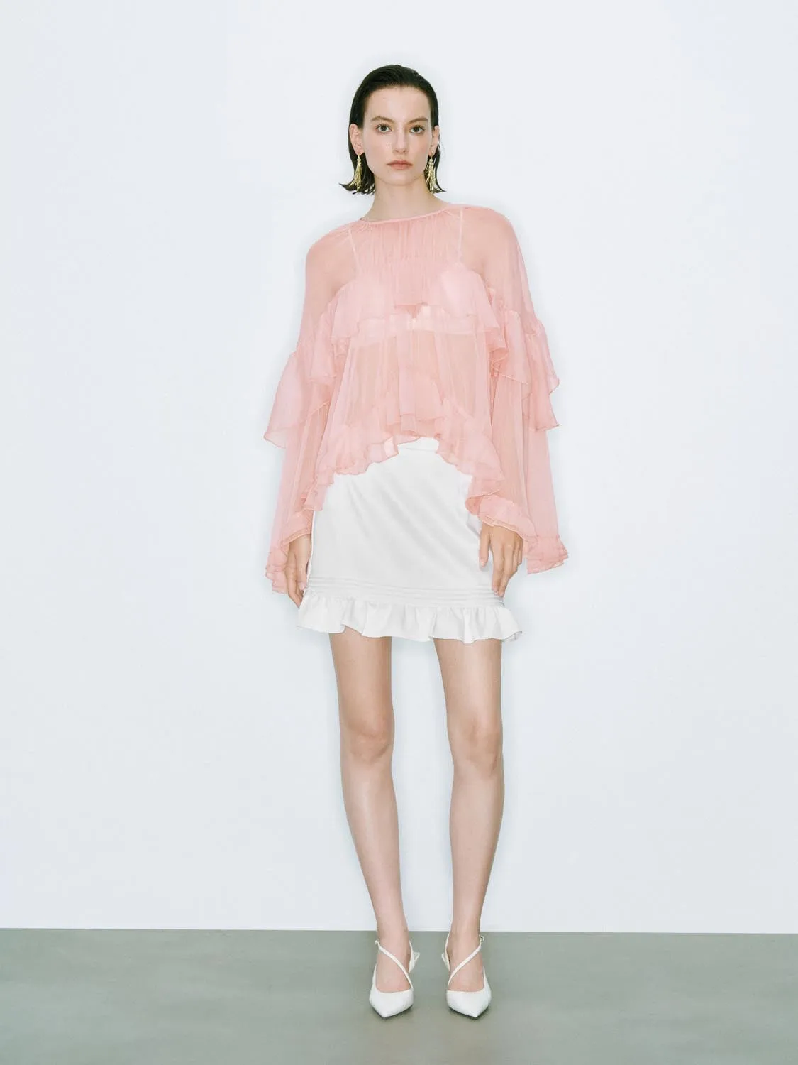 Ruffle Overhead Shirt sold by Urban Revivo product image thumbnail 4