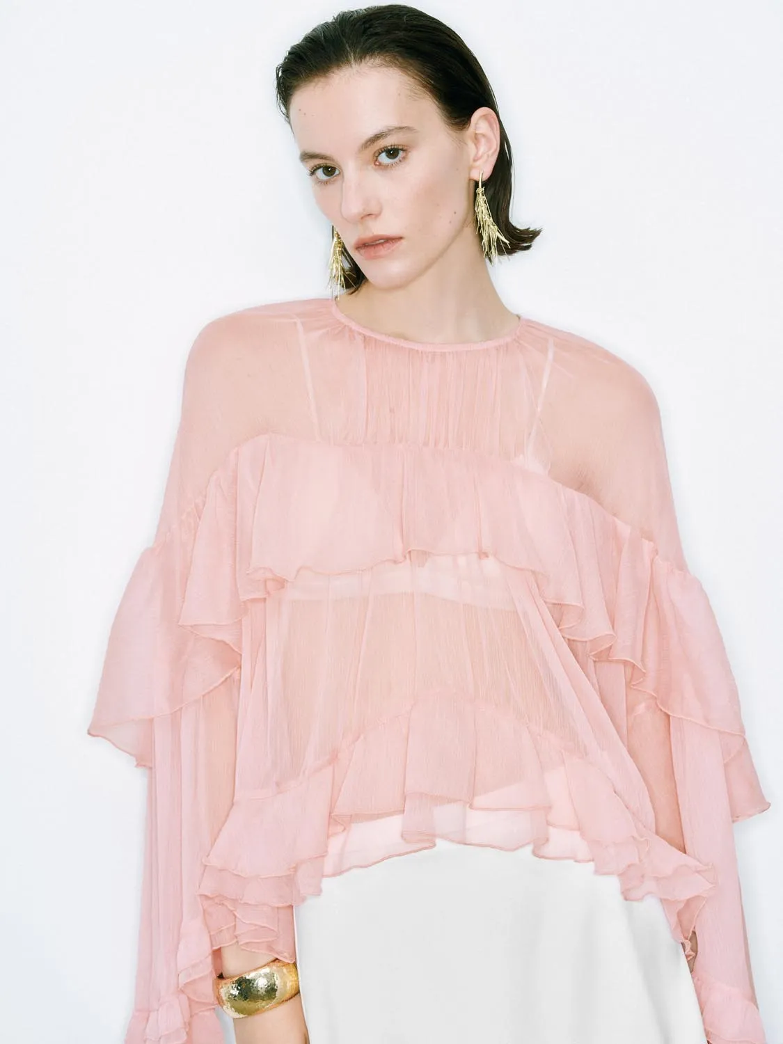 Ruffle Overhead Shirt sold by Urban Revivo product image thumbnail 3