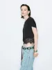Lace Hem T-Shirts sold by Urban Revivo