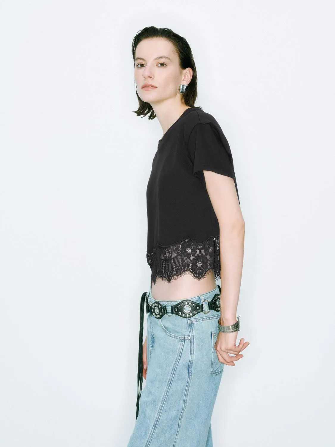 Lace Hem T-Shirts sold by Urban Revivo product image thumbnail 2