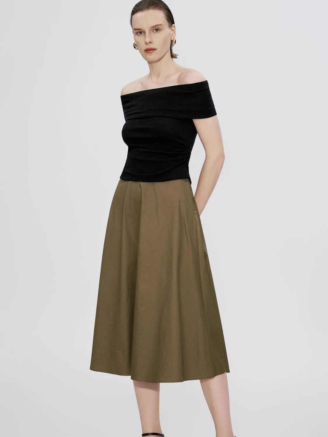 Off Shoulder Skinny Tops sold by Urban Revivo