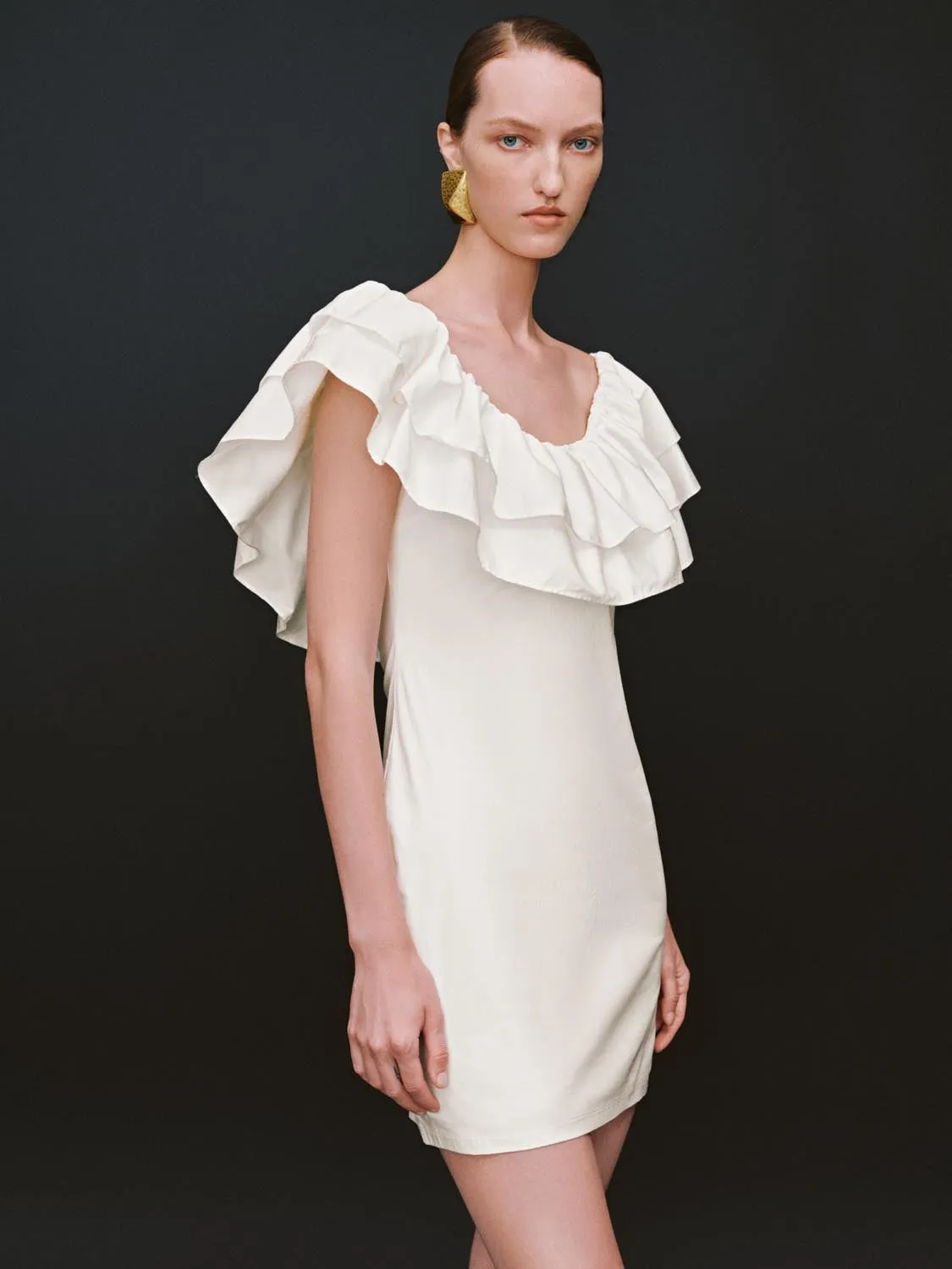 Ruffle Skinny-Fit Dresses sold by Urban Revivo product image thumbnail 2