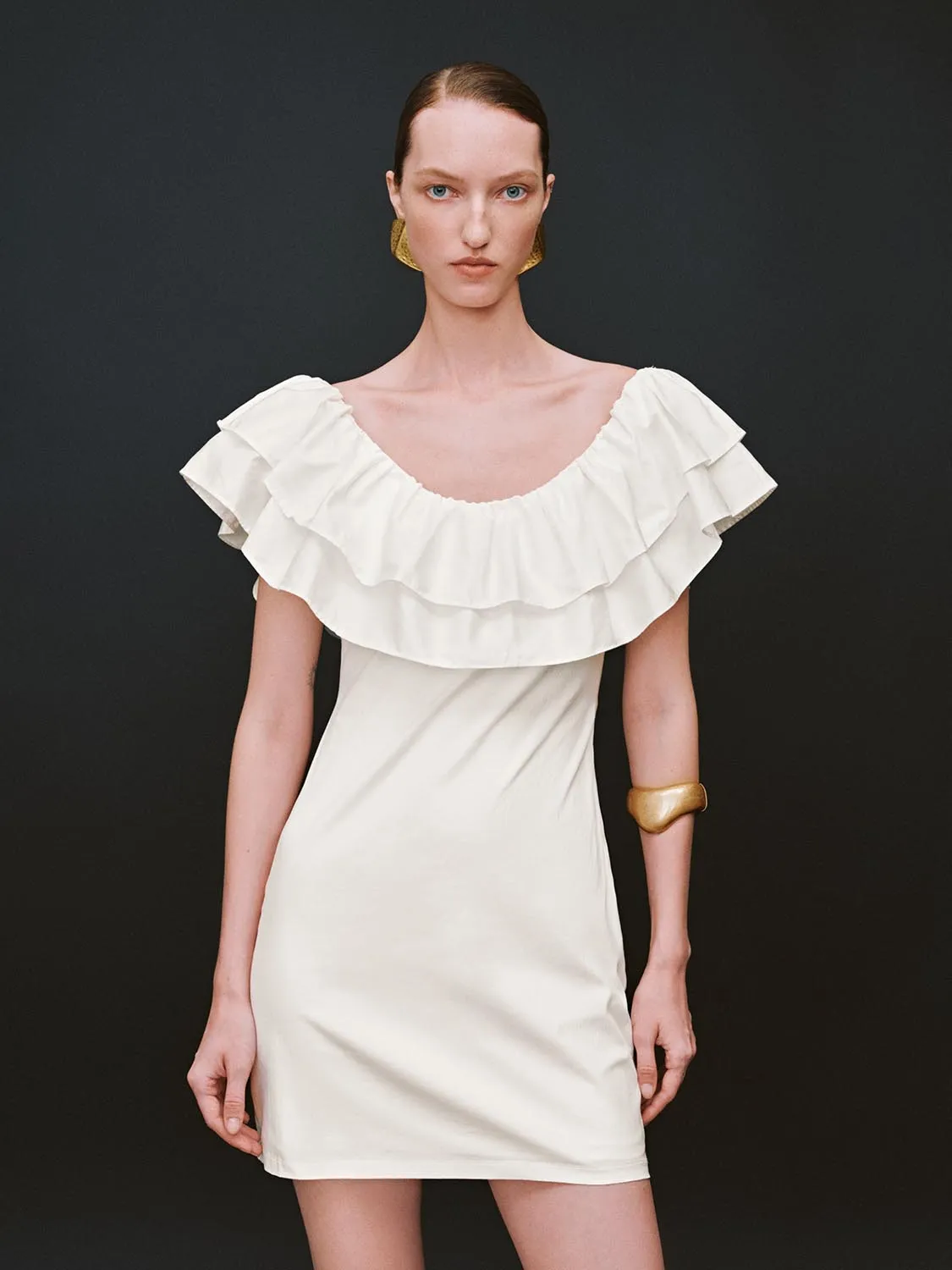 Ruffle Skinny-Fit Dresses sold by Urban Revivo