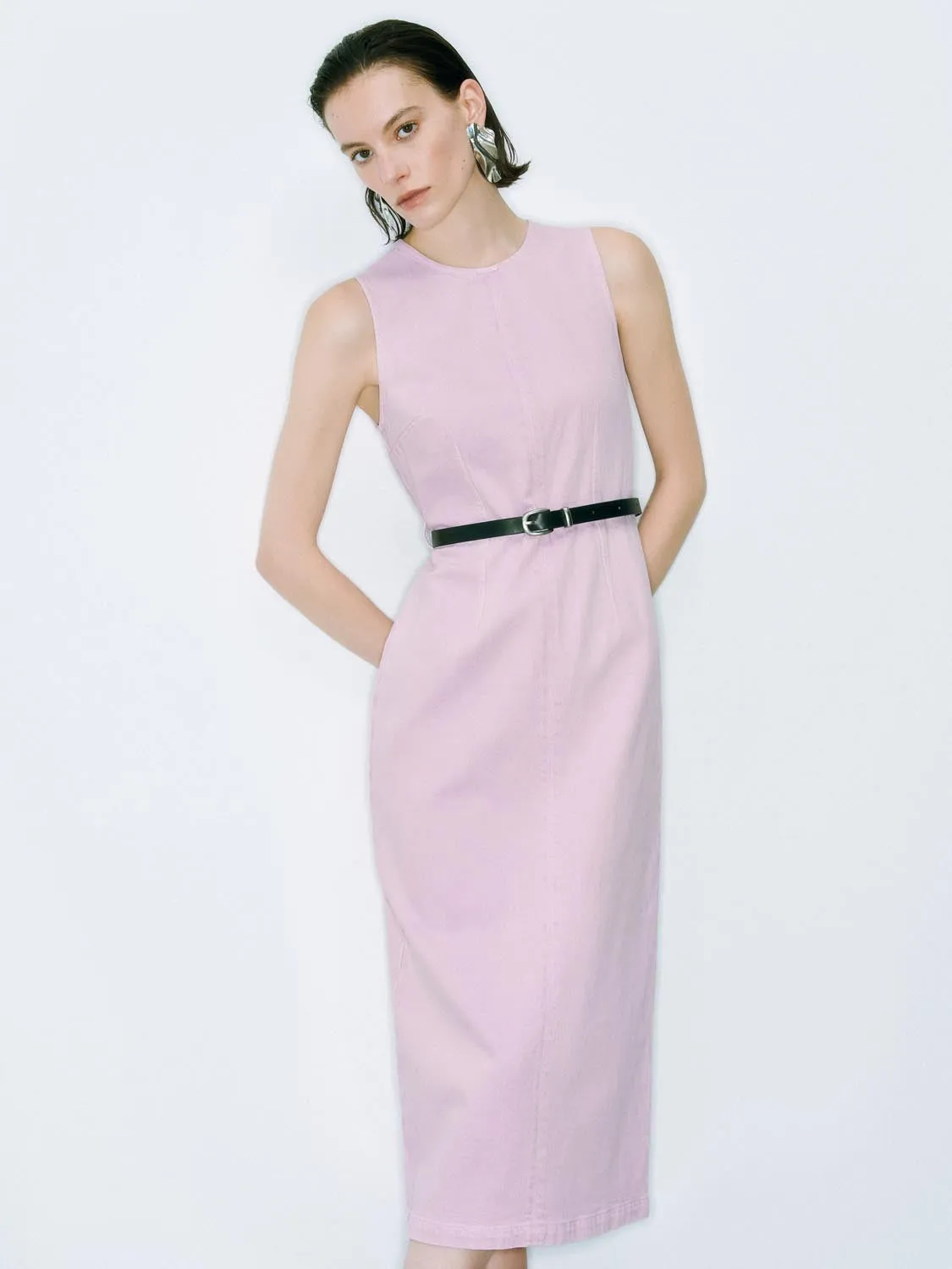 Denim Belted Dresses sold by Urban Revivo product image thumbnail 2