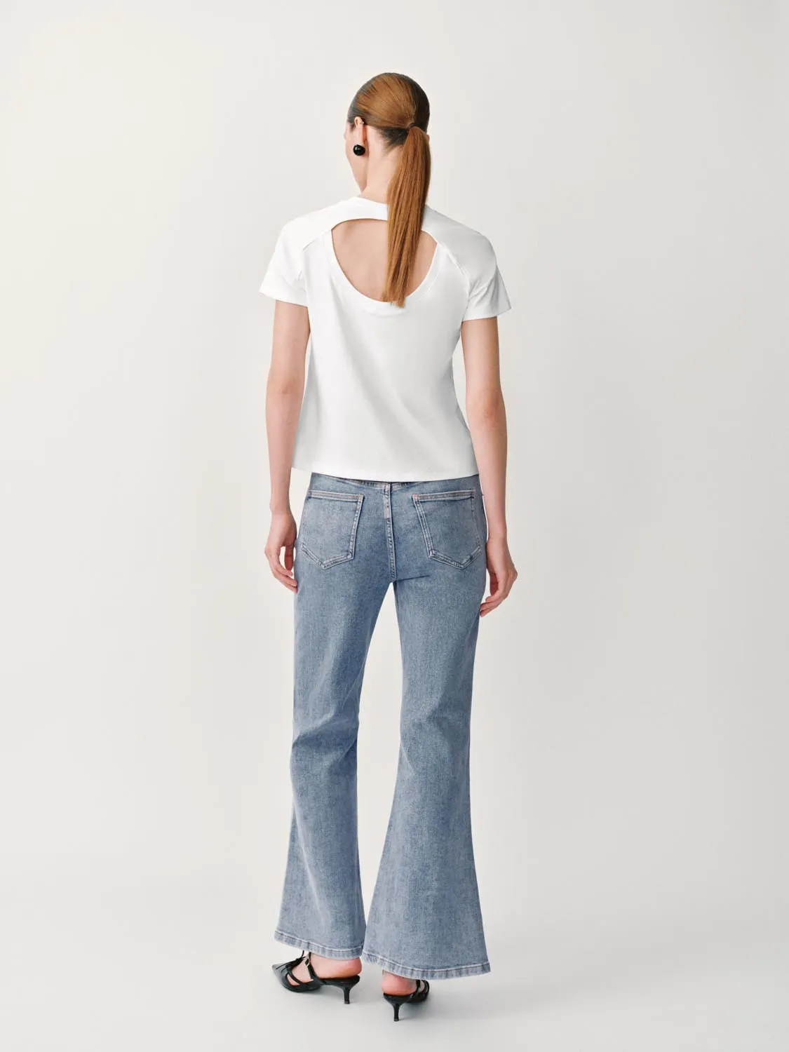 Denim Flared-Leg Jeans sold by Urban Revivo product image thumbnail 4