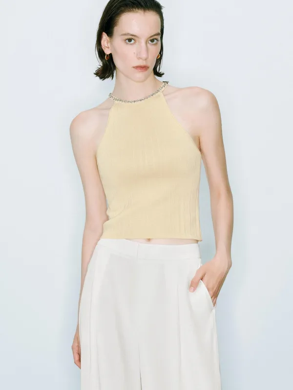 Knitted Halter Tank Tops sold by Urban Revivo