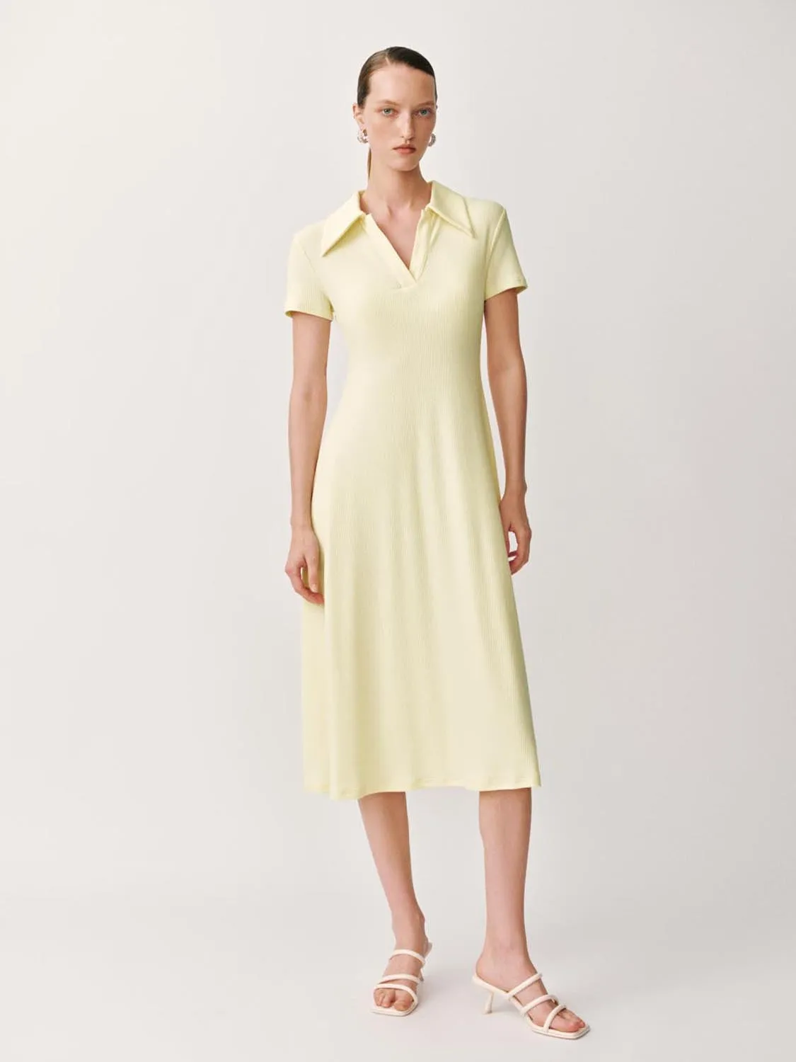 Lapel A-Line Maxi Dresses sold by Urban Revivo