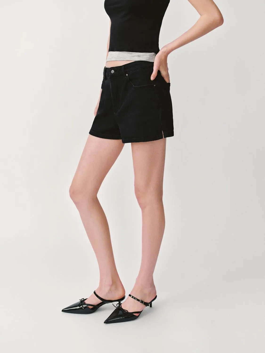 Denim Shorts sold by Urban Revivo product image thumbnail 3