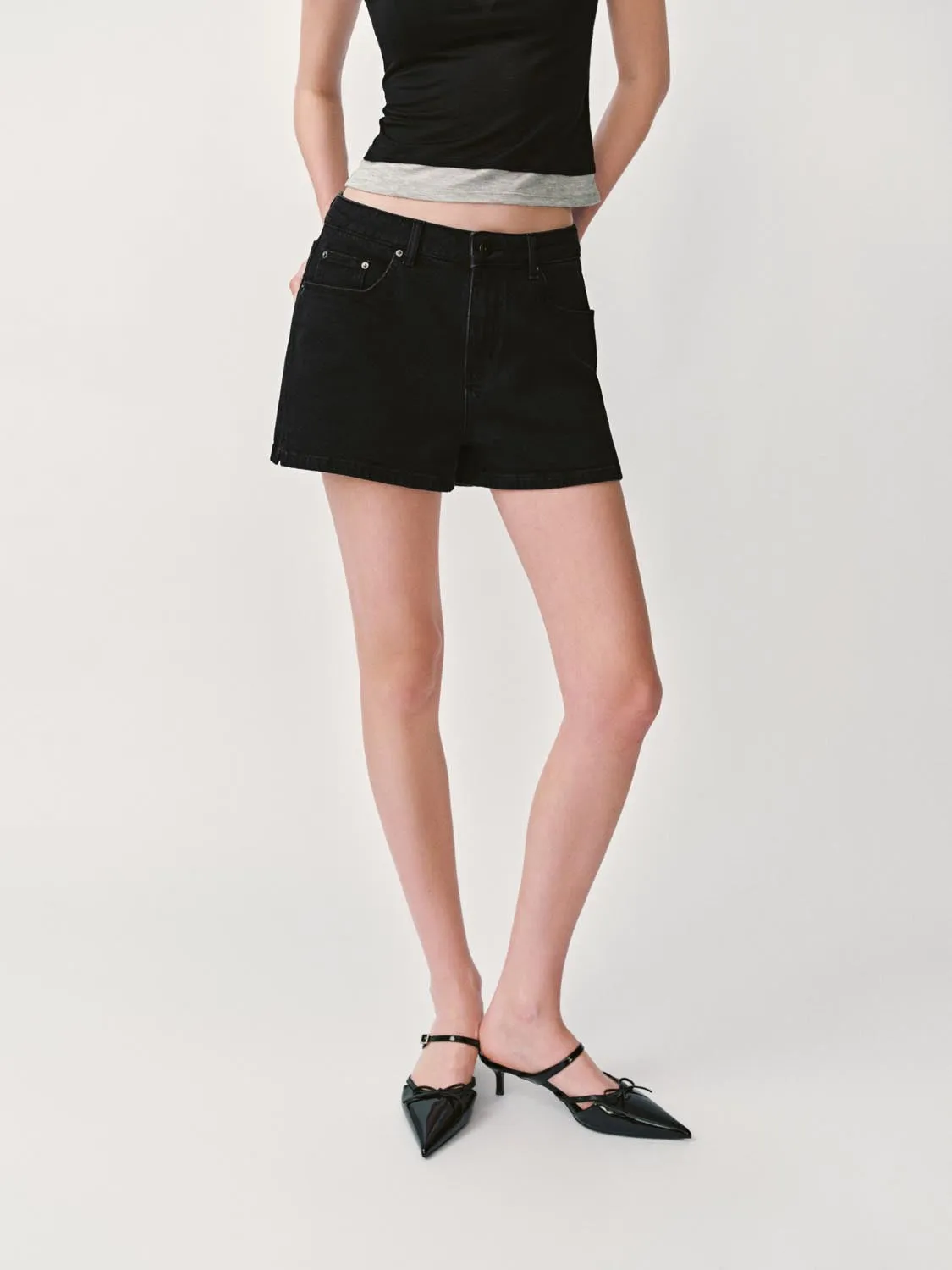 Denim Shorts sold by Urban Revivo product image thumbnail 2