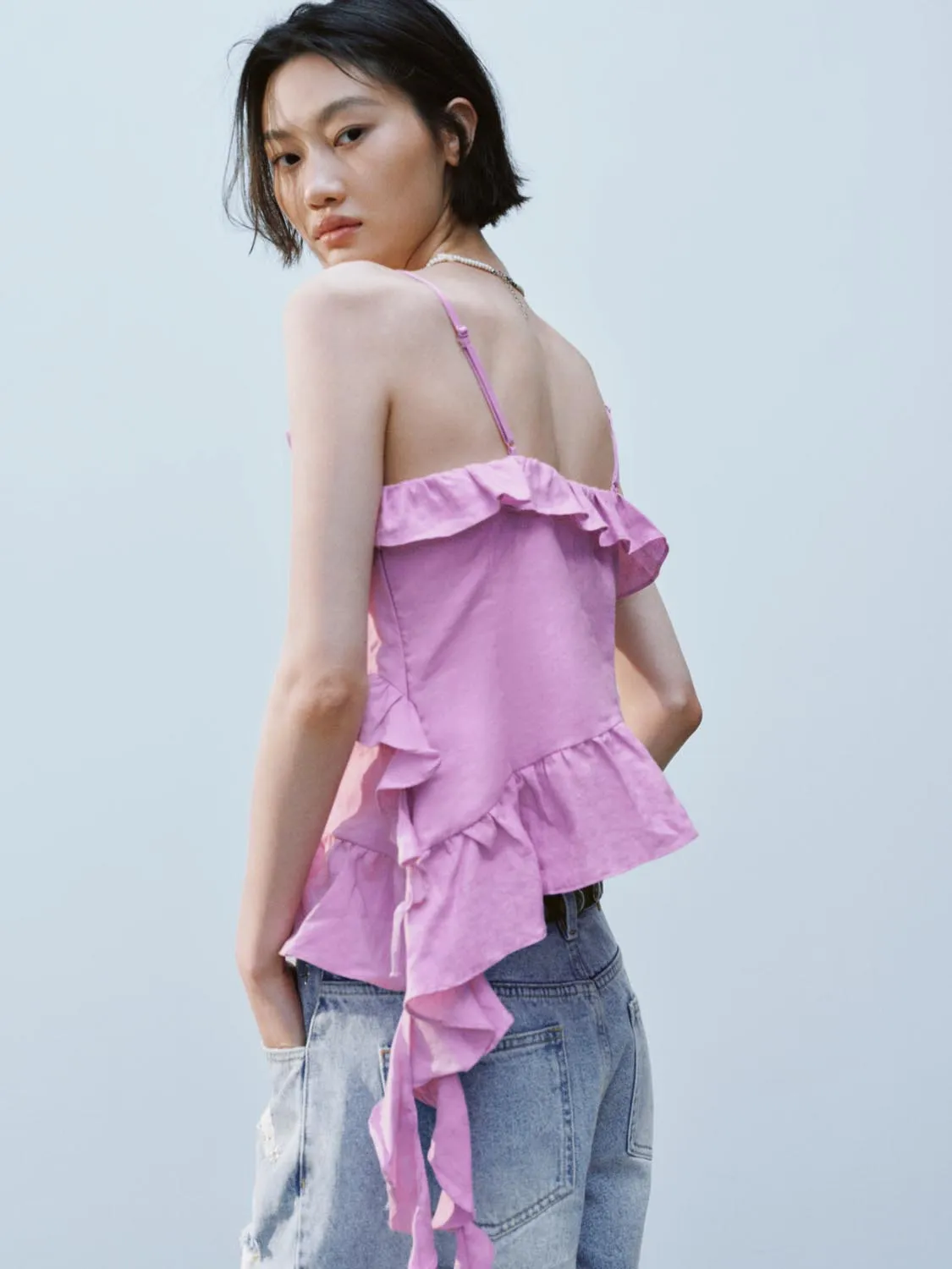 Ruffle Cami Tops sold by Urban Revivo product image thumbnail 2