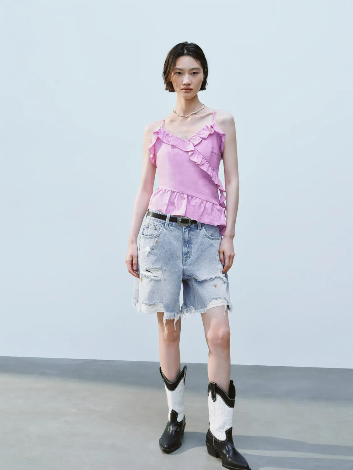 Ruffle Cami Tops sold by Urban Revivo product image thumbnail 4