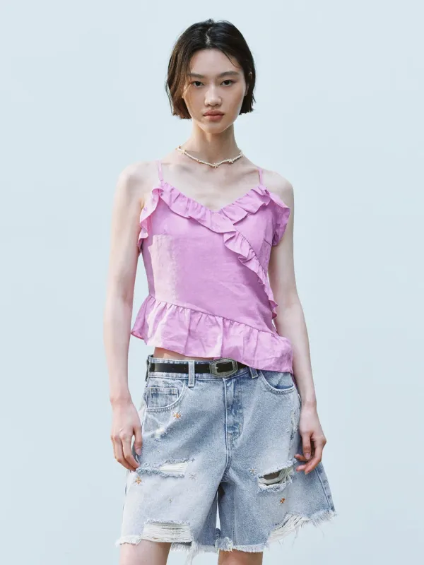 Ruffle Cami Tops sold by Urban Revivo