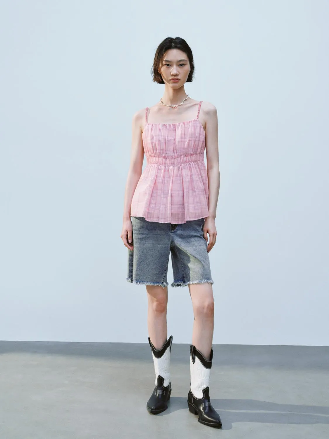 Plaid Cami Tops sold by Urban Revivo product image thumbnail 4