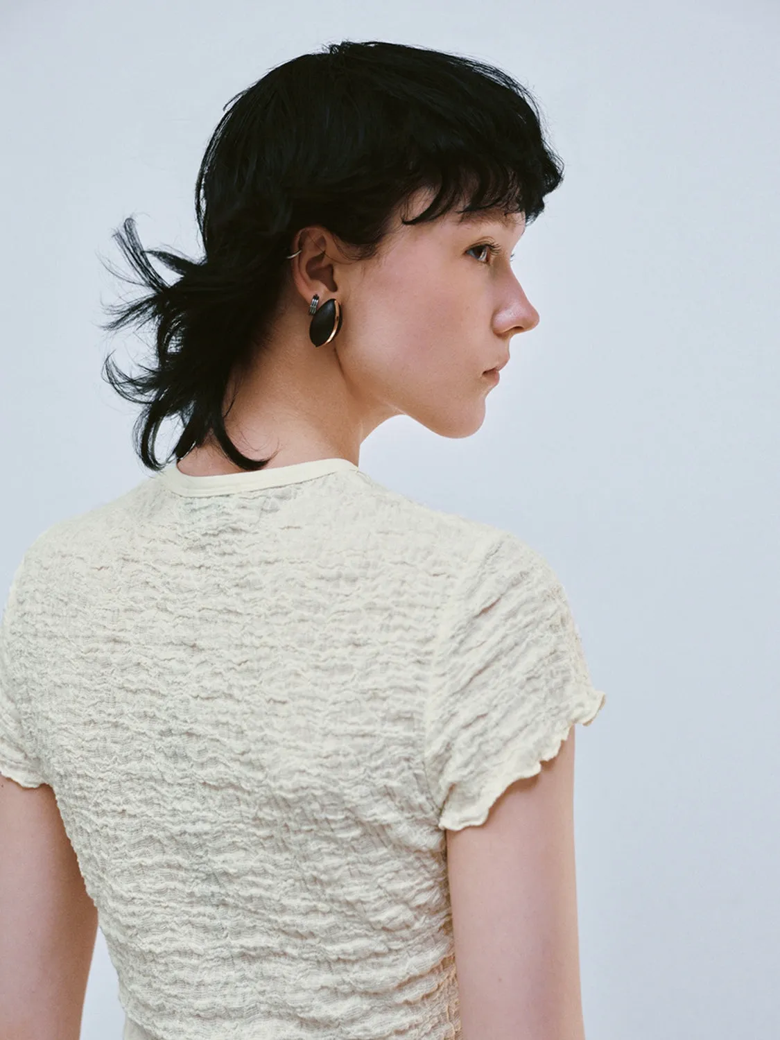 Textured Short Sleeve T-Shirts sold by Urban Revivo product image thumbnail 3