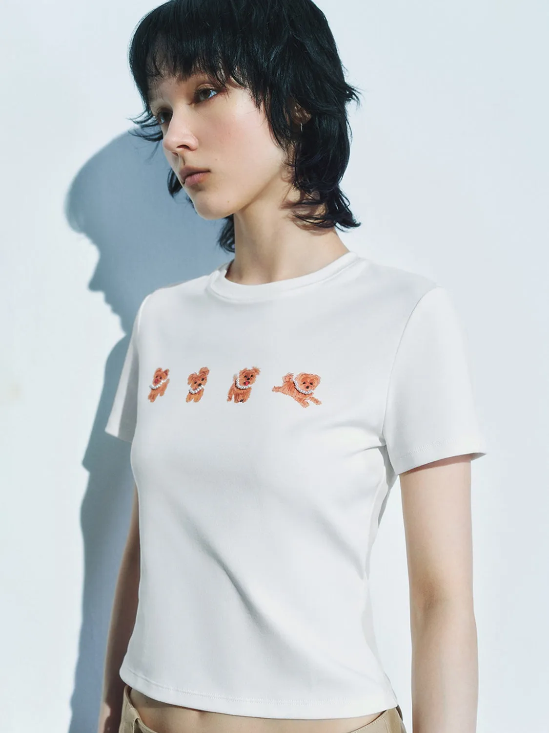 Cropped Short Sleeve T-Shirts sold by Urban Revivo product image thumbnail 5
