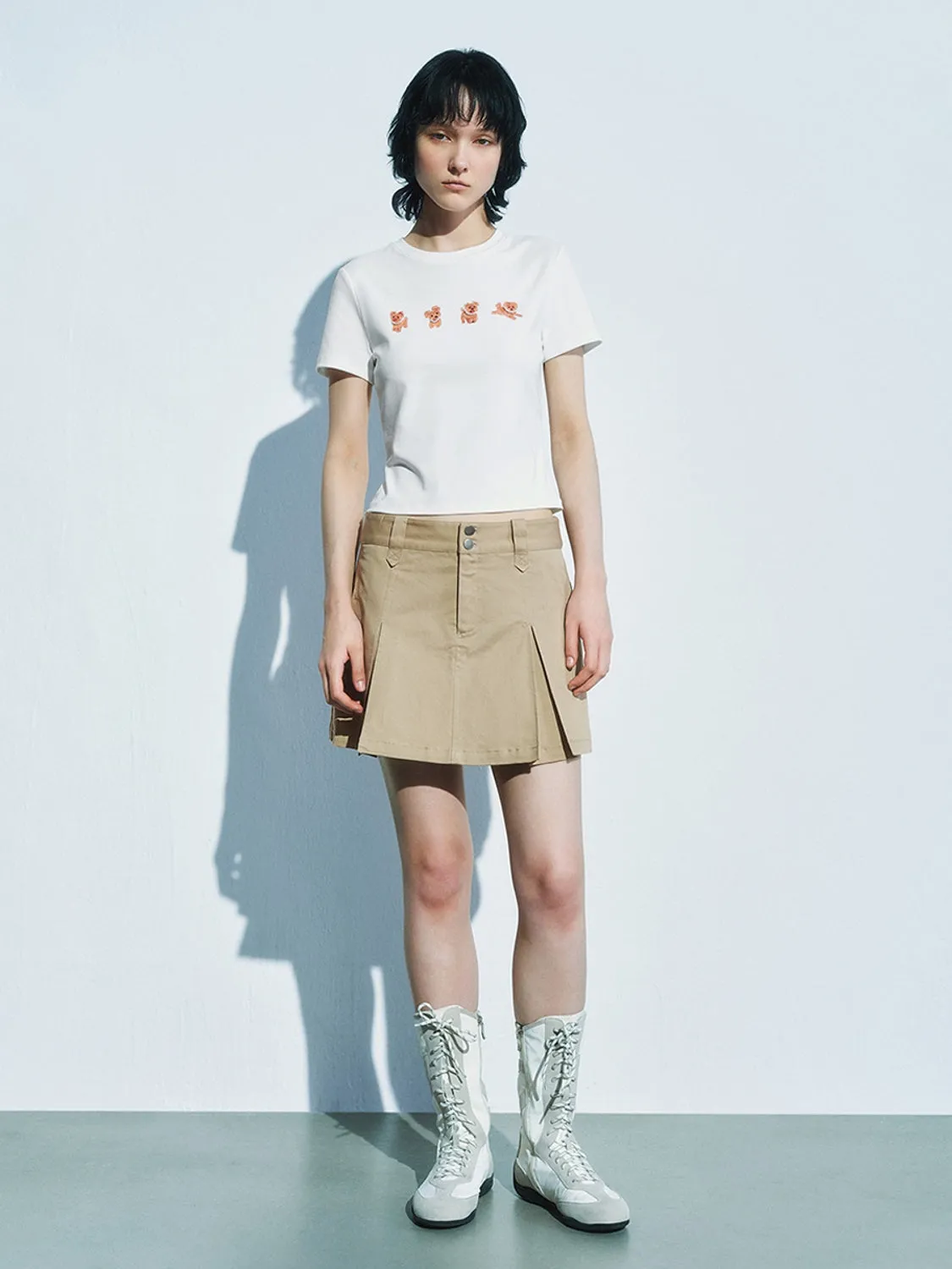 Cropped Short Sleeve T-Shirts sold by Urban Revivo product image thumbnail 4