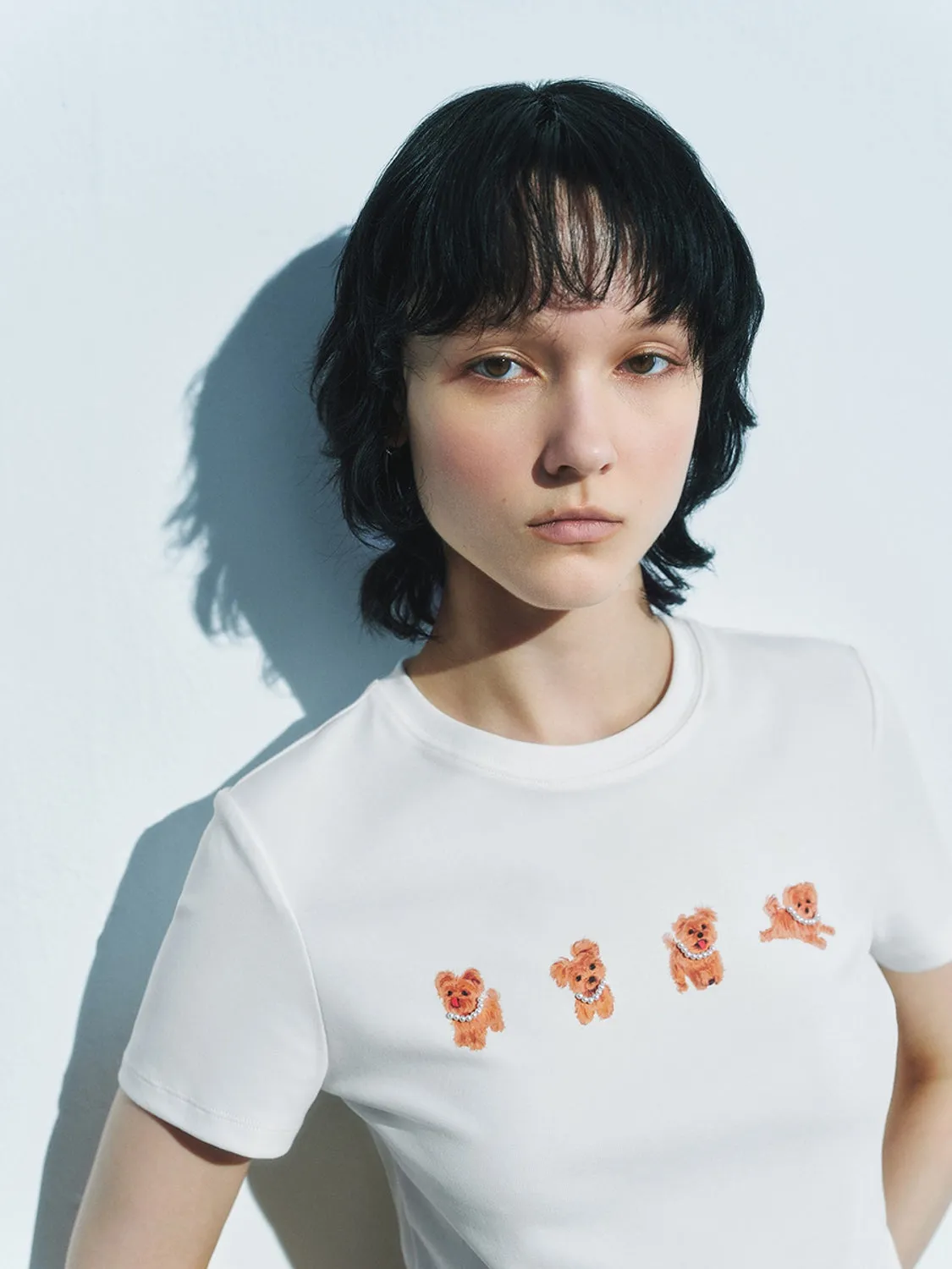 Cropped Short Sleeve T-Shirts sold by Urban Revivo product image thumbnail 3