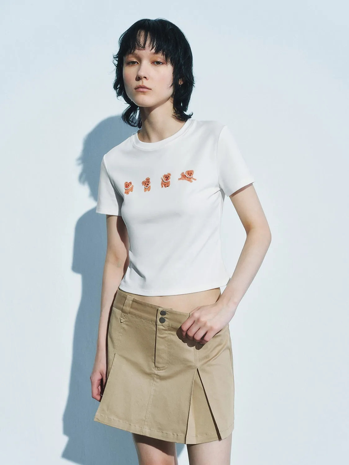 Cropped Short Sleeve T-Shirts sold by Urban Revivo