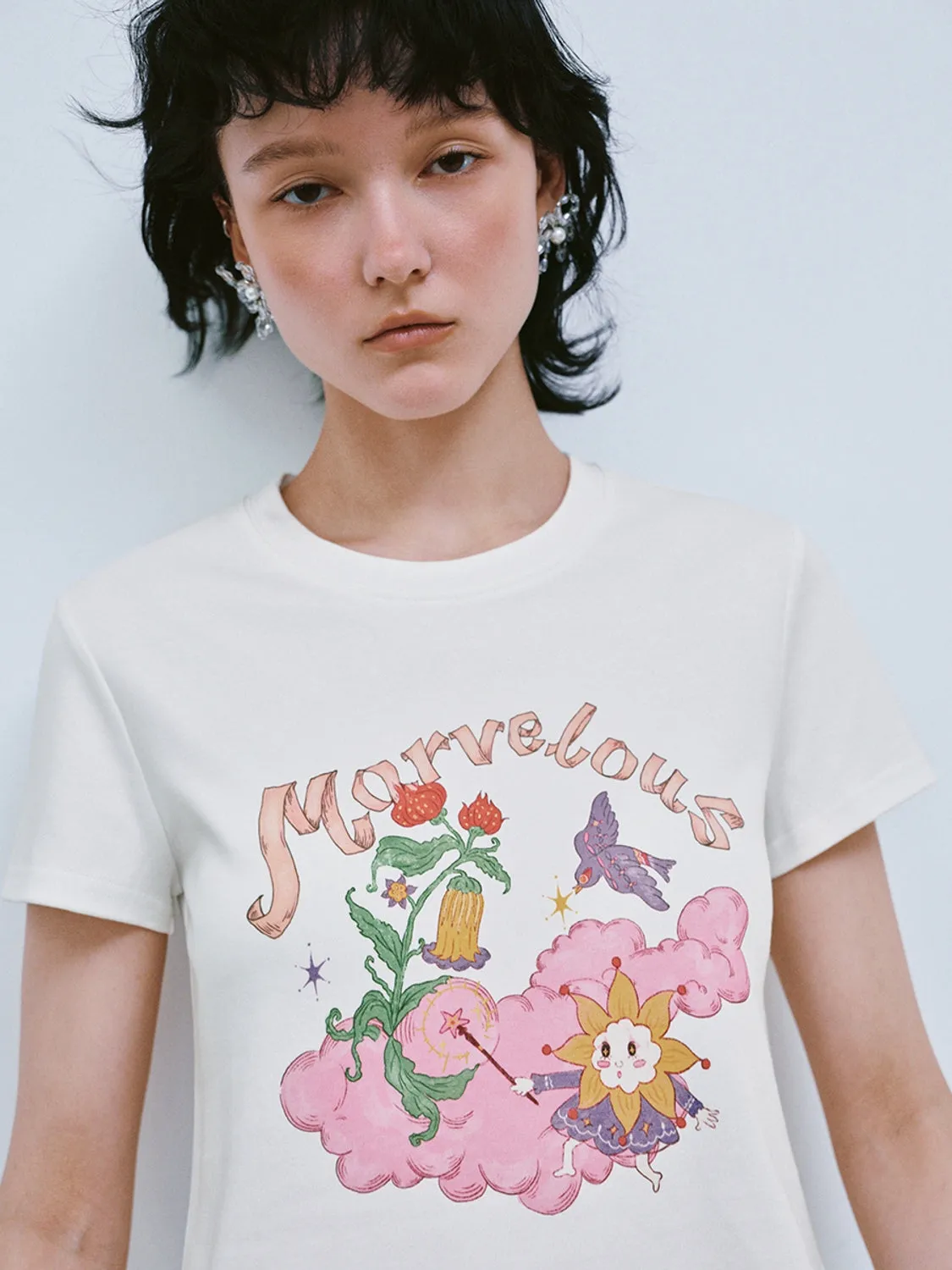 Cropped Short Sleeve T-Shirts sold by Urban Revivo product image thumbnail 3