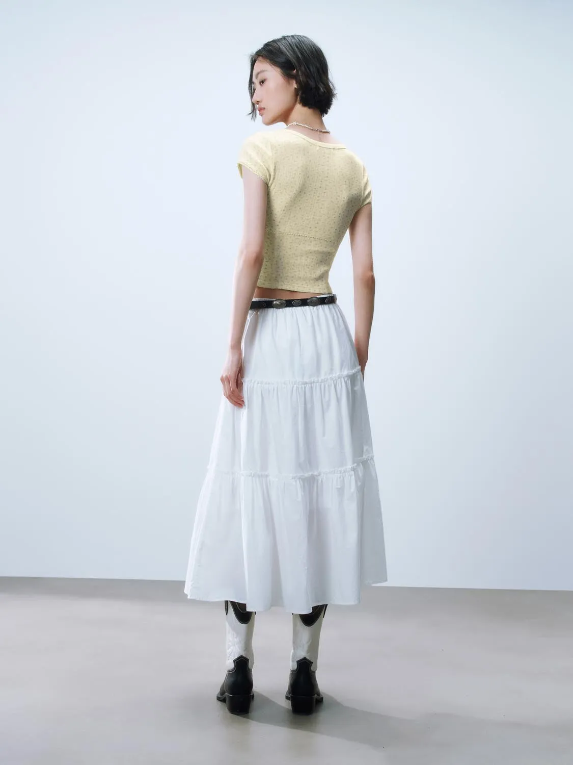Cropped Short Sleeve T-Shirts sold by Urban Revivo product image thumbnail 5