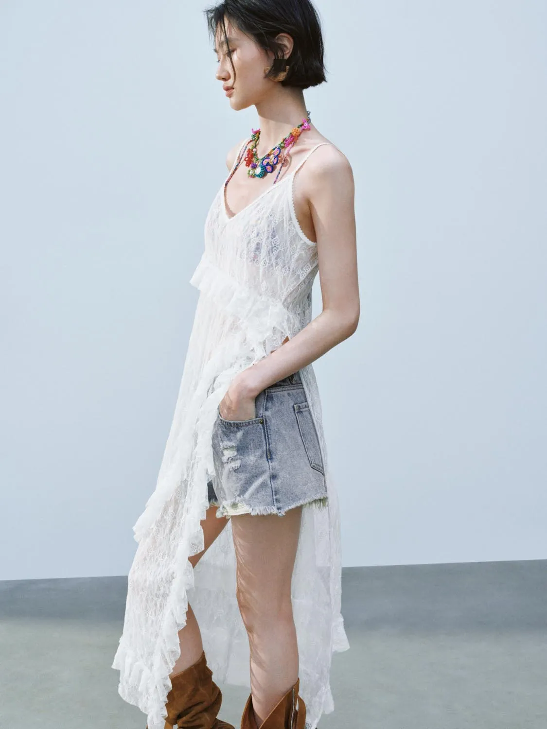 Camisole Frilled Straight Dresses sold by Urban Revivo product image thumbnail 2