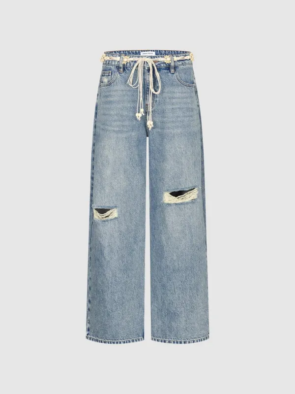 Ripped Denim Jeans sold by Urban Revivo