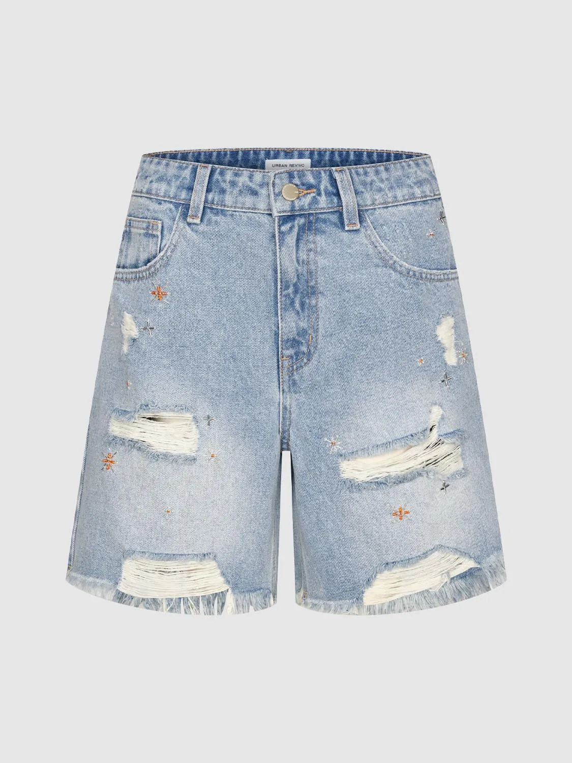 Ripped Denim Shorts sold by Urban Revivo