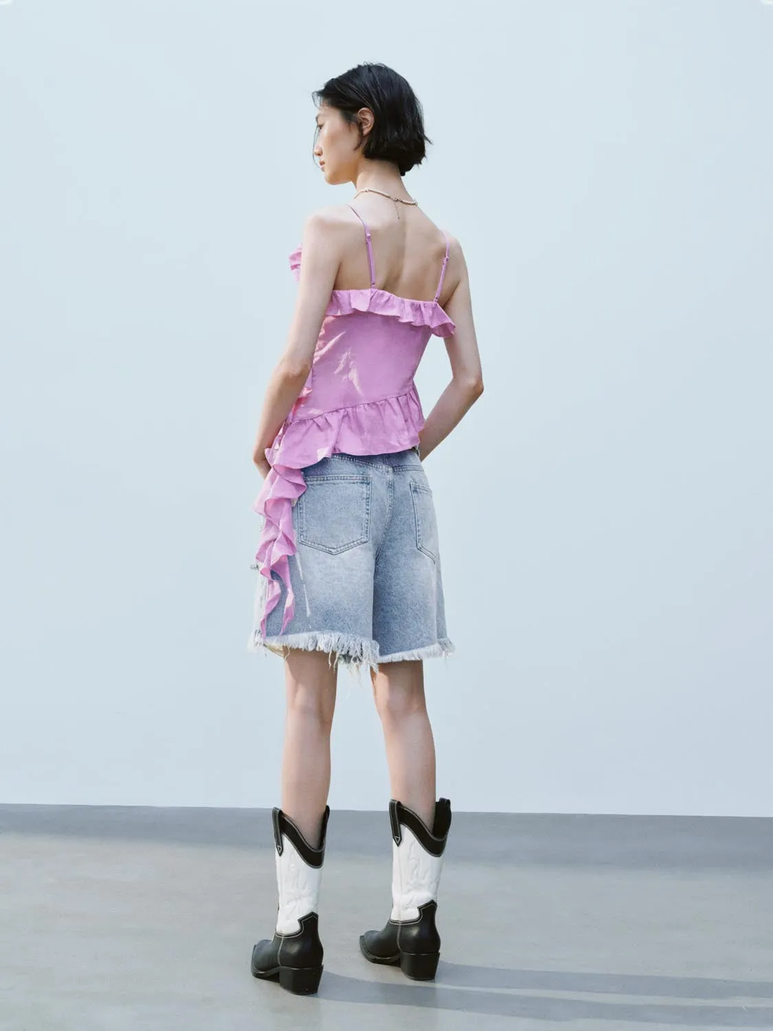 Ripped Denim Shorts sold by Urban Revivo product image thumbnail 4